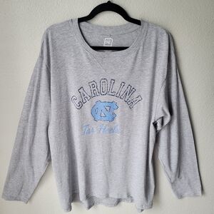 Pro Edge North Carolina Tar Heels Football Soft Long Sleeve Tee XLarge Grey NEW
